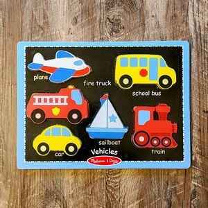 Melissa & Doug - My 1st Chunky Puzzle - Vehicles - Wooden Puzzle